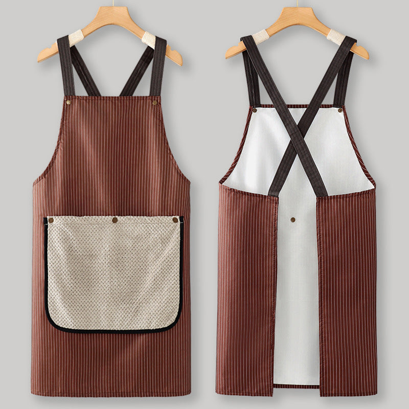 🔥Last day of the limited-time 50% off sale!🔥Cross-Back Waterproof Apron with Detachable Hand Towel