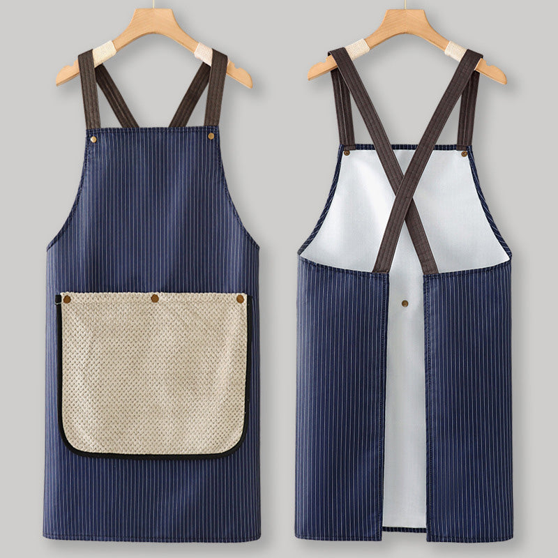 🔥Last day of the limited-time 50% off sale!🔥Cross-Back Waterproof Apron with Detachable Hand Towel