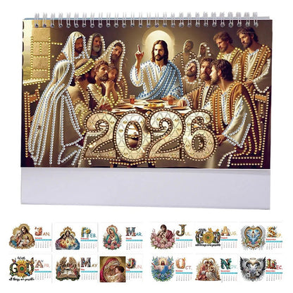 🎁Last Day 49% OFF🗓️2026 Standing Desk Calendar DIY Diamond Art Painting