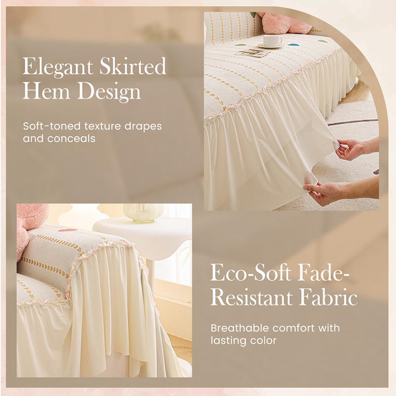 Rustic Charm Couch Cover with Skirt