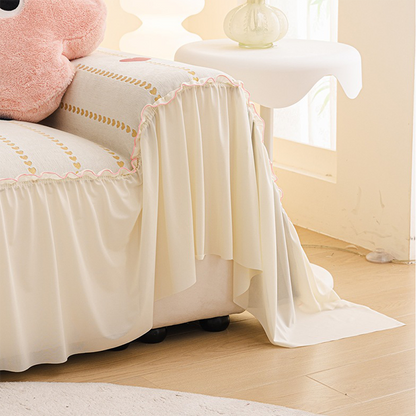 Rustic Charm Couch Cover with Skirt