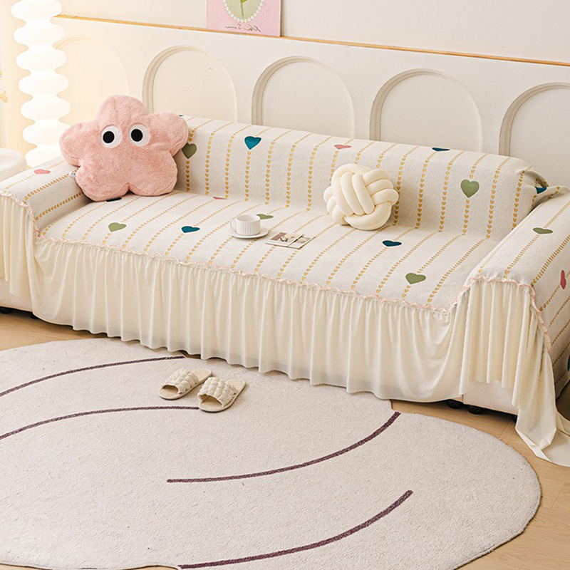 Rustic Charm Couch Cover with Skirt