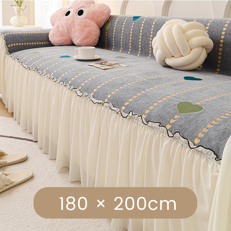 Rustic Charm Couch Cover with Skirt