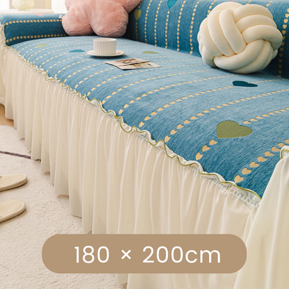Rustic Charm Couch Cover with Skirt