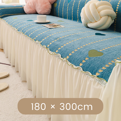 Rustic Charm Couch Cover with Skirt