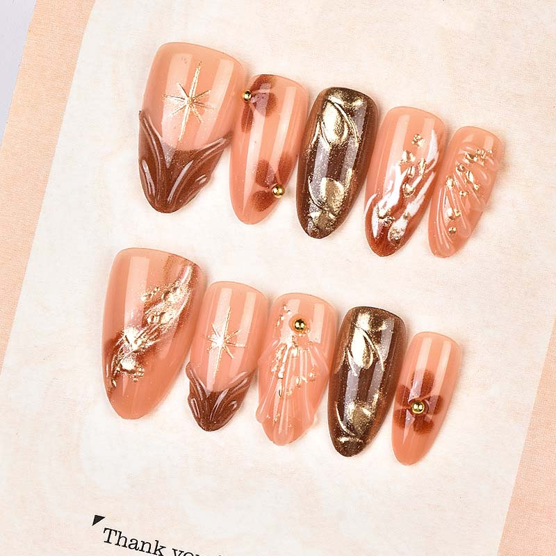 💥Christmas Sale 50% OFF💥30 PCS Handcrafted Almond Press-On Nails Set💅