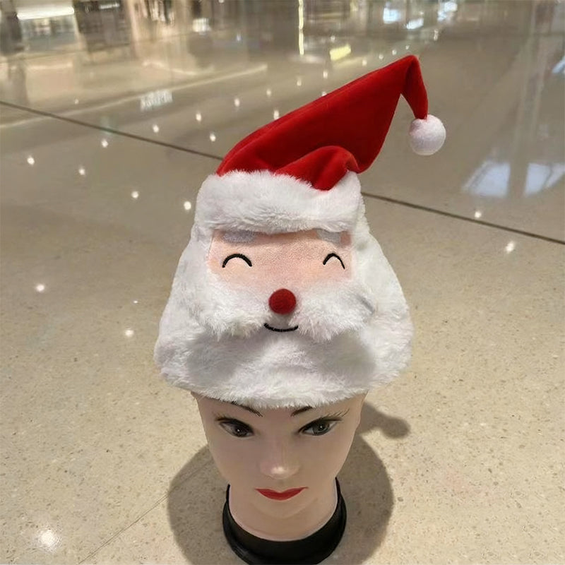 Interactive Plush Christmas Character Hat