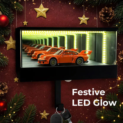 ⏳Limited-time 50% off⏰Infinity Mirror LED Garage Key Holder🗝️🪞🏎️