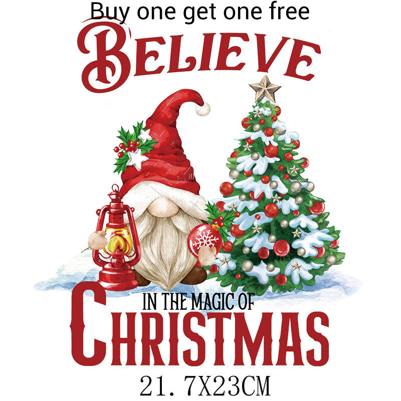 Christmas Themed Heat Transfer Sticker