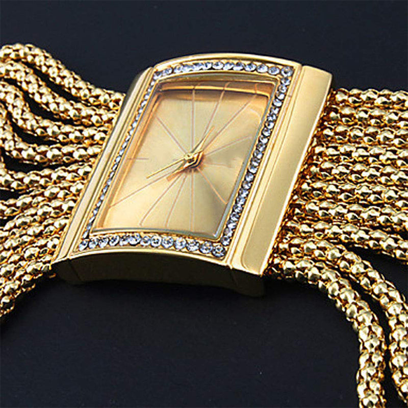 🖤Black Friday Sale:50% OFF🖤Ladies Rhinestone Quartz Square Watch