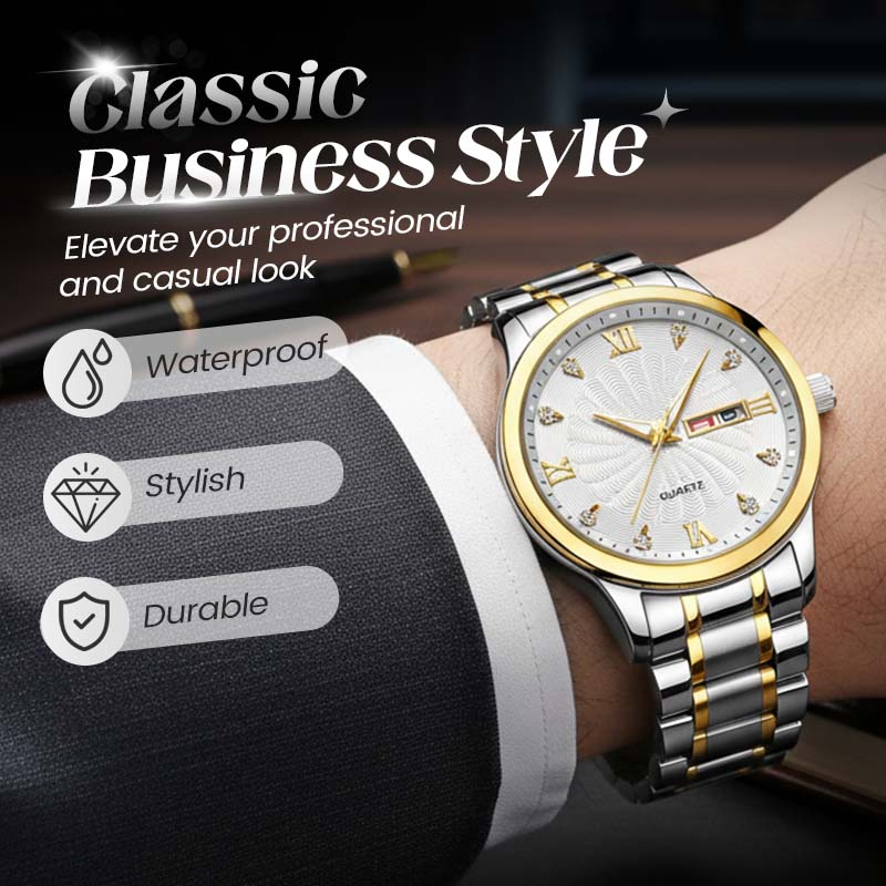 🔥Christmas Limited-Time Offer: 50% OFF!!!🔥Men's Two-Tone Waterproof Luminous Watch
