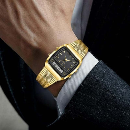 LIEBIG Roman Retro Dual System Multi-Function Digital Sports Watch