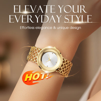 Luxury Round Bracelet Watch Fashionable Women's Wristwatch
