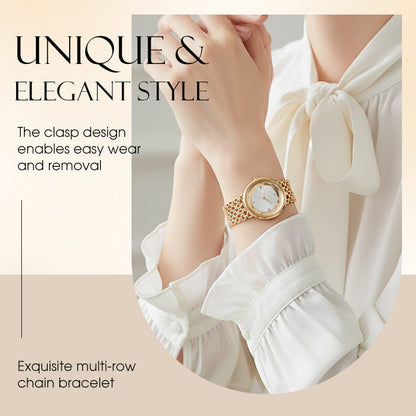 Luxury Round Bracelet Watch Fashionable Women's Wristwatch
