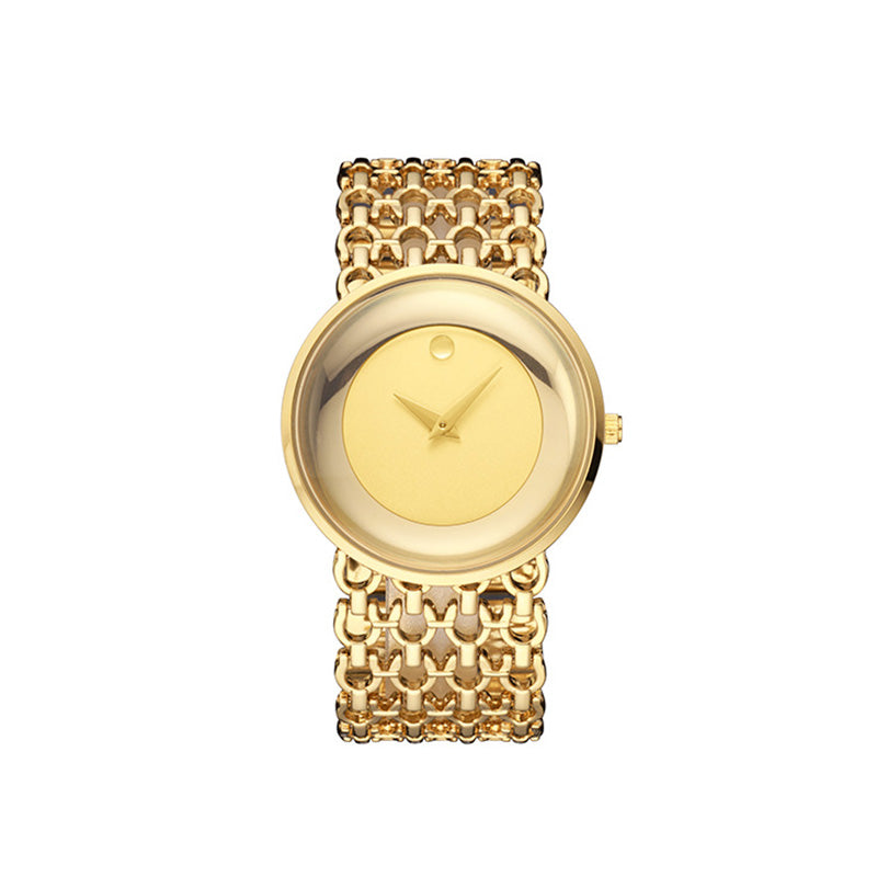 Luxury Round Bracelet Watch Fashionable Women's Wristwatch