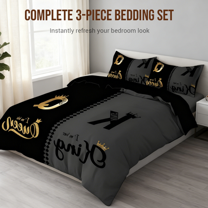 🥂 New Year, New Style: 50% Off Everything! 👑 King & Queen Duvor Cover Set – 3-Piece Luxury, Soft Brushed Fabric & Easy Care 🏰✨