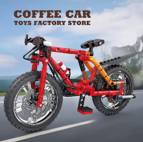 🌟🌟Cool Mountain Bike Building Block Set Creative Gift！