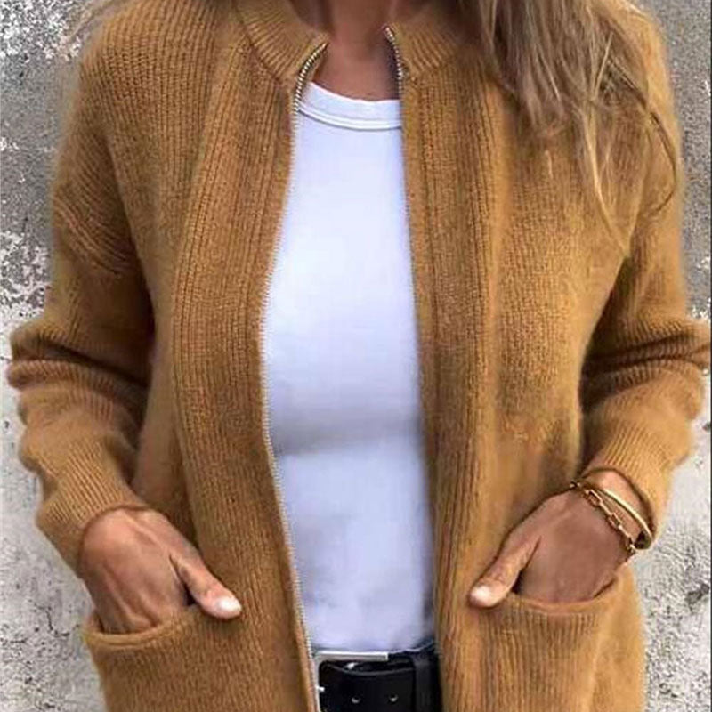 📢📢50% OFF !!⏰Cozy Zip-Knit Jacket | All-Day Comfort