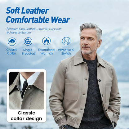 ⏰Black Friday Sale 50% OFF💥💥Men's Classic Faux Leather Jacket