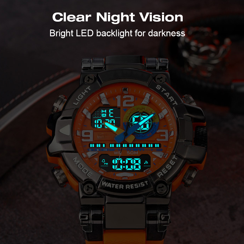Multifunctional Waterproof LED Digital Watch