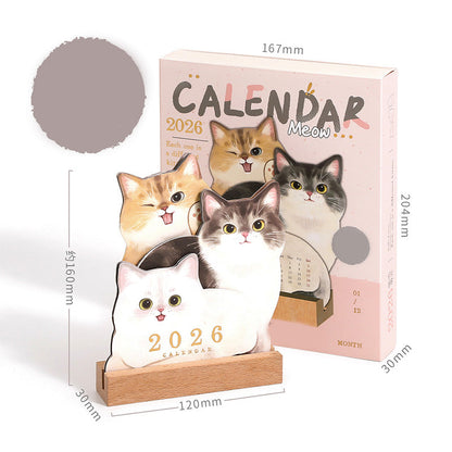 ⚡50% OFF😻3D Cats & Dogs Desk Calendar