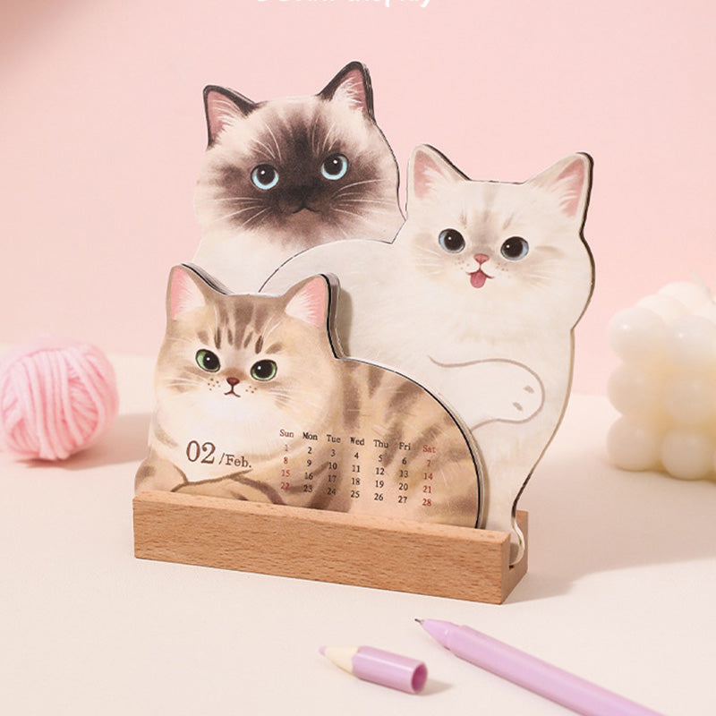 ⚡50% OFF😻3D Cats & Dogs Desk Calendar