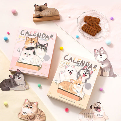 ⚡50% OFF😻3D Cats & Dogs Desk Calendar