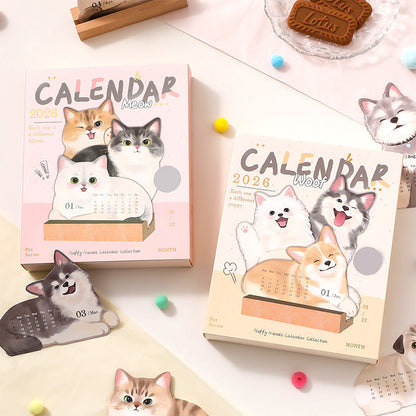 ⚡50% OFF😻3D Cats & Dogs Desk Calendar