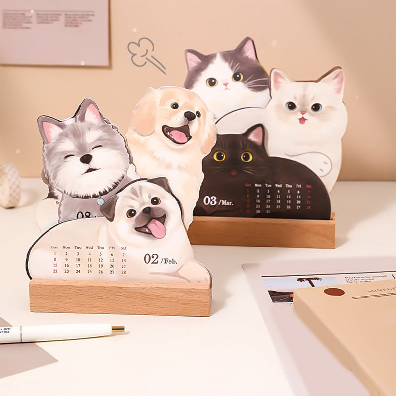⚡50% OFF😻3D Cats & Dogs Desk Calendar