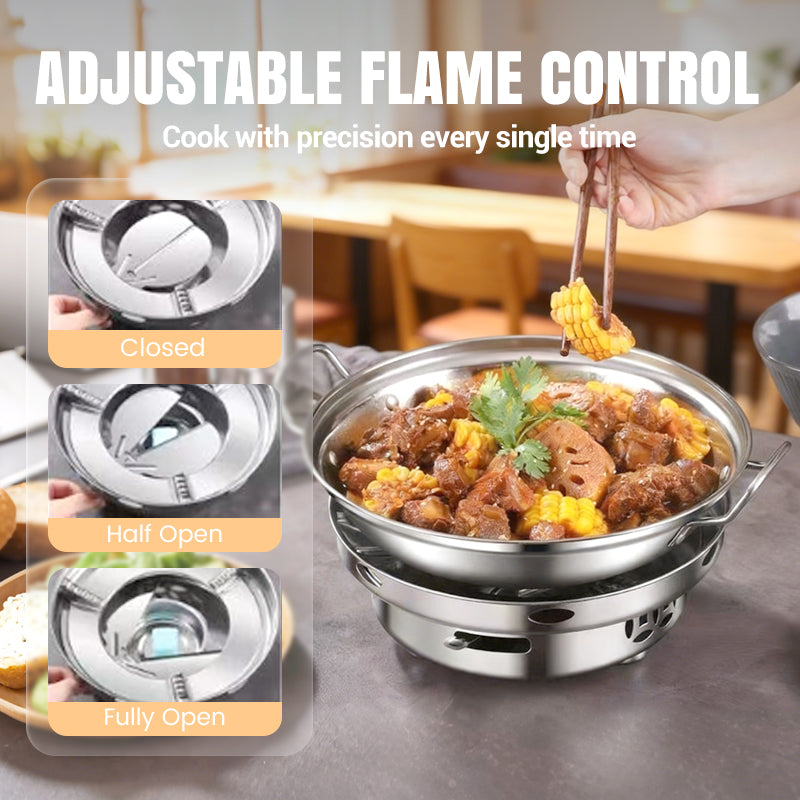 ✨🎅Last-Minute Christmas Offers 🎄⏰Windproof Alcohol Stove with Pot