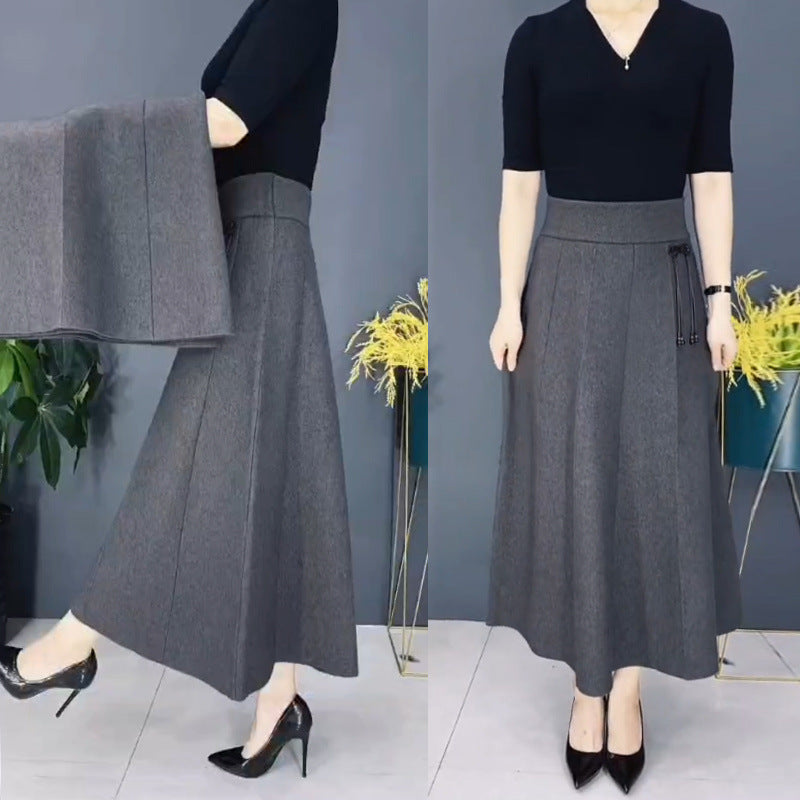 📢📢60 % OFF !!🎅Women’s Elastic High Waisted Thick Long Skirt