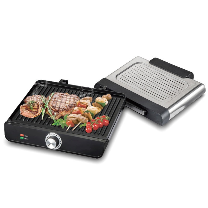 📢📢60 % OFF !!🎅2200W Smokeless Indoor Grill with Non-Stick Plate🥩