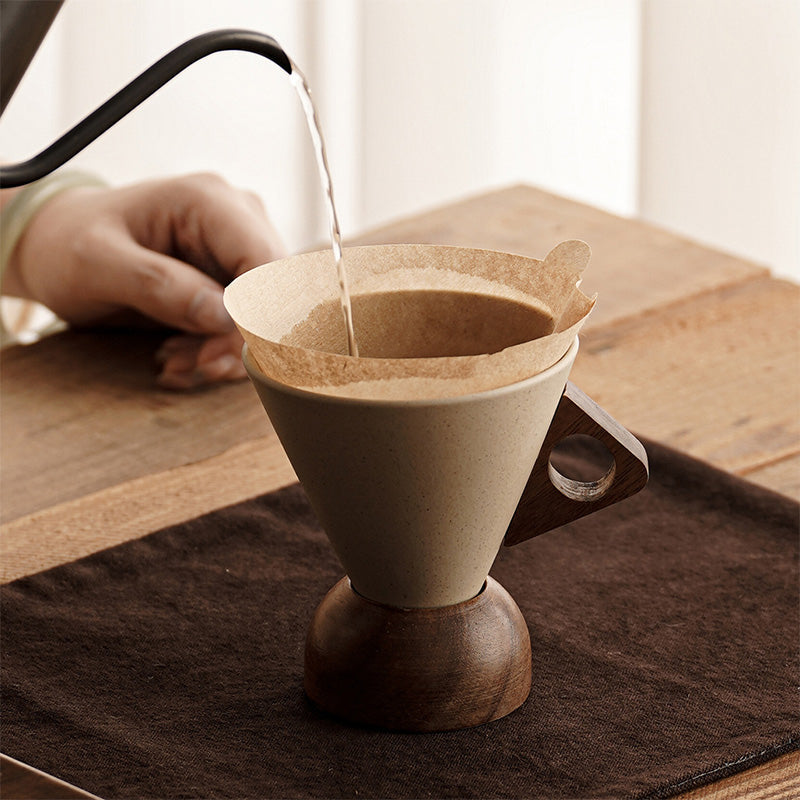 🎄 Christmas Sale: Up to 50% Off!🎁Vintage Coffee Mug with Wooden Handle & Saucer