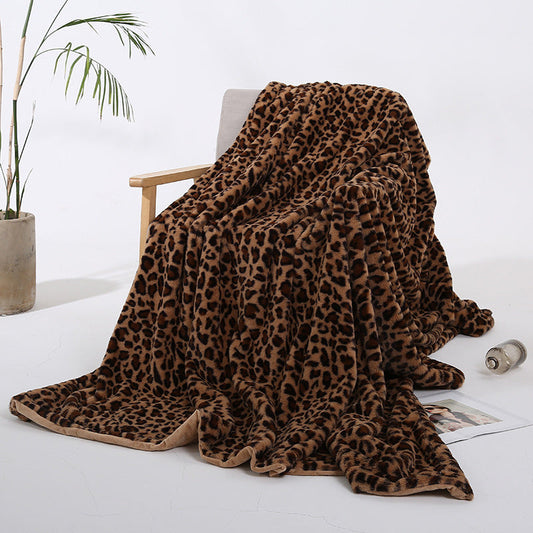 🛋️Home Comfort Pick｜Plush Leopard Print Throw Blanket - New Year 50% Off