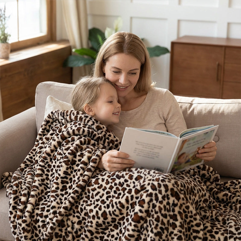 🛋️Home Comfort Pick｜Plush Leopard Print Throw Blanket - New Year 50% Off