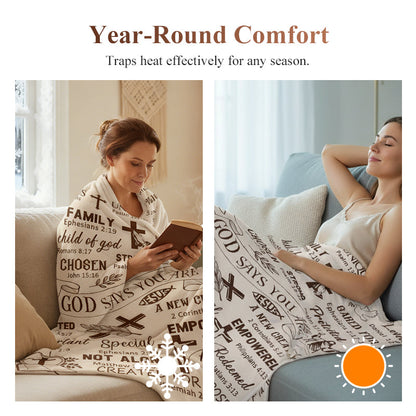 Cross Pattern Flannel Throw Blanket – Soft Sofa Cover & Warm Home Blanket for Winter Comfort 🛋️❄️