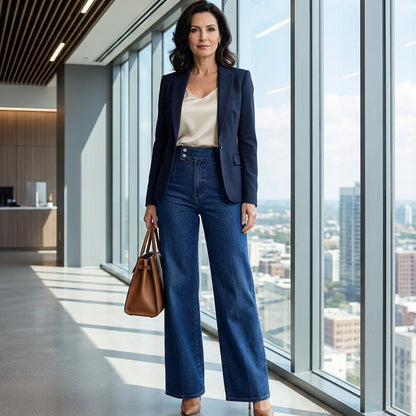🥂ANNIVERSARY SALE – 50% OFF STOREWIDE🎁Women's High-Waist Wide-Leg Jeans