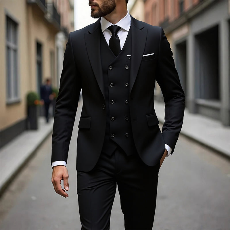 📢📢60%  OFF !! ⏰Men's Slim-Fit 3-Piece Suit Set🕴️
