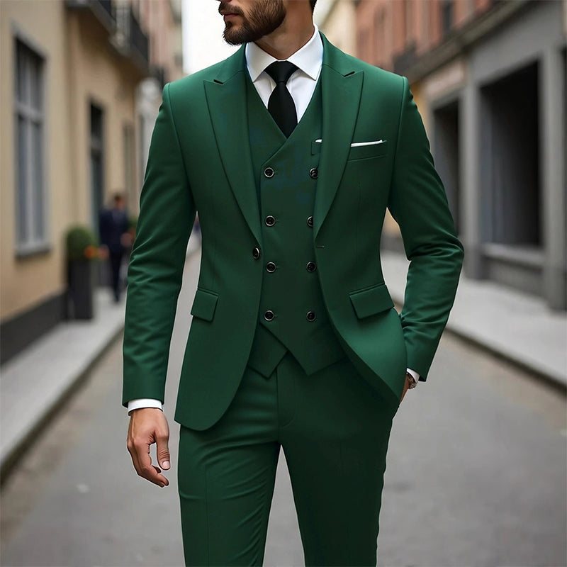📢📢60%  OFF !! ⏰Men's Slim-Fit 3-Piece Suit Set🕴️