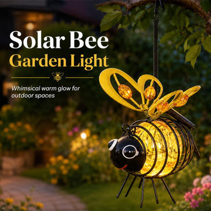 🐝💡Hanging Solar Bee Light – Warm Amber Glow, Flicker-Free, Perfect for Garden Parties, Camping, or Kids’ Rooms🌞