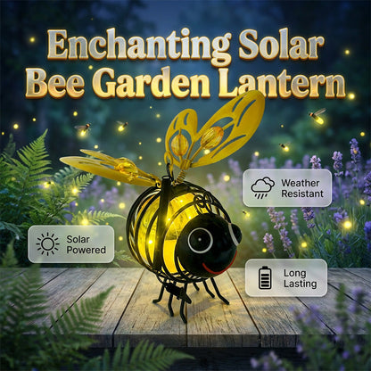 🐝💡Hanging Solar Bee Light – Warm Amber Glow, Flicker-Free, Perfect for Garden Parties, Camping, or Kids’ Rooms🌞