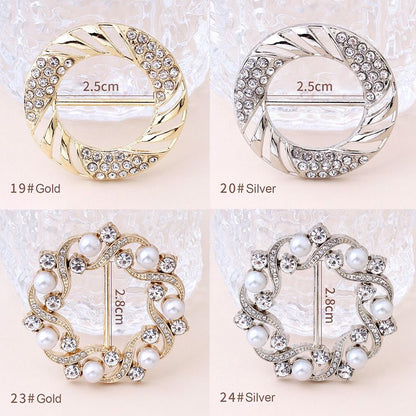 Classic All-match Pearl Rhinestone Buckles